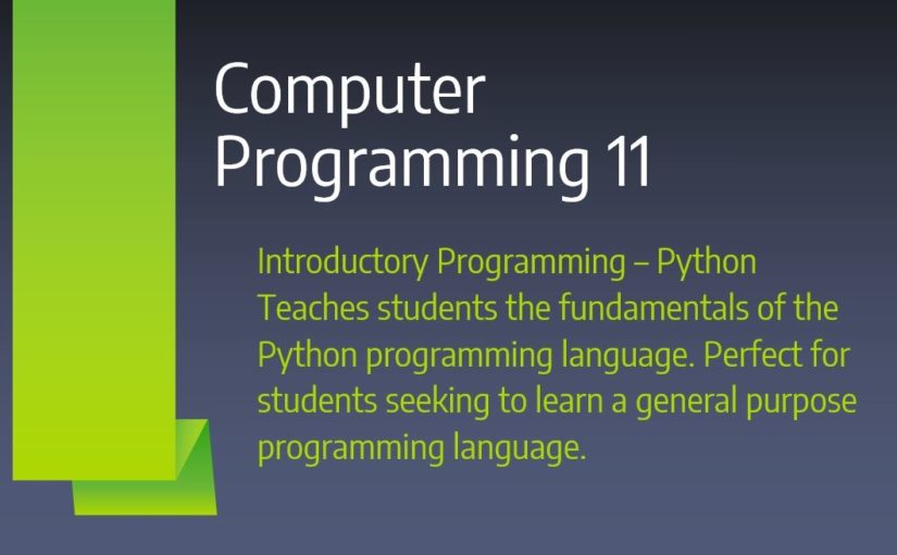 New Course – Computer Programming 11