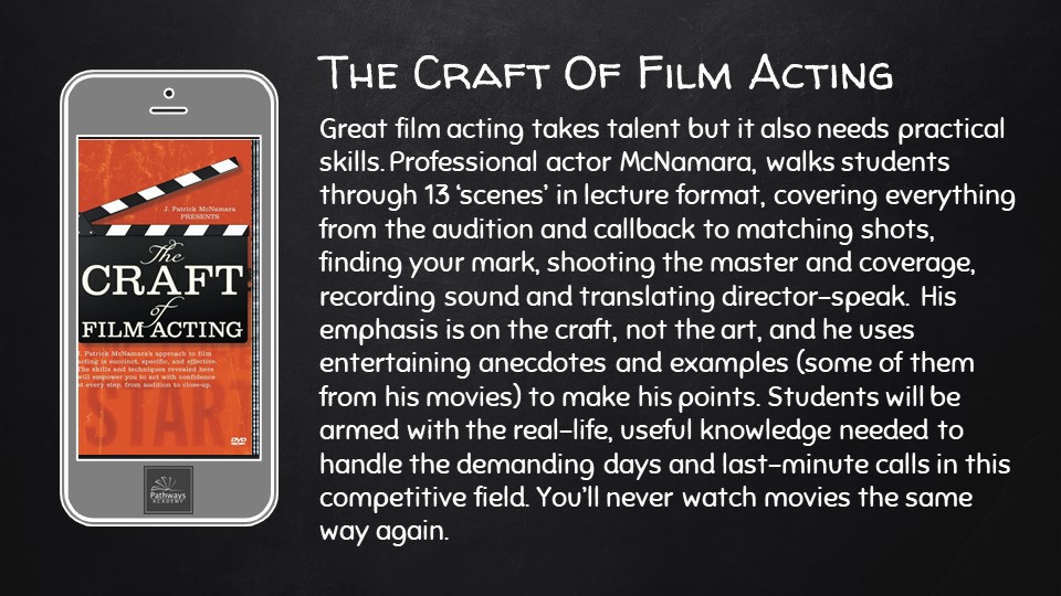 PAL Highlight – The Craft of Film Acting