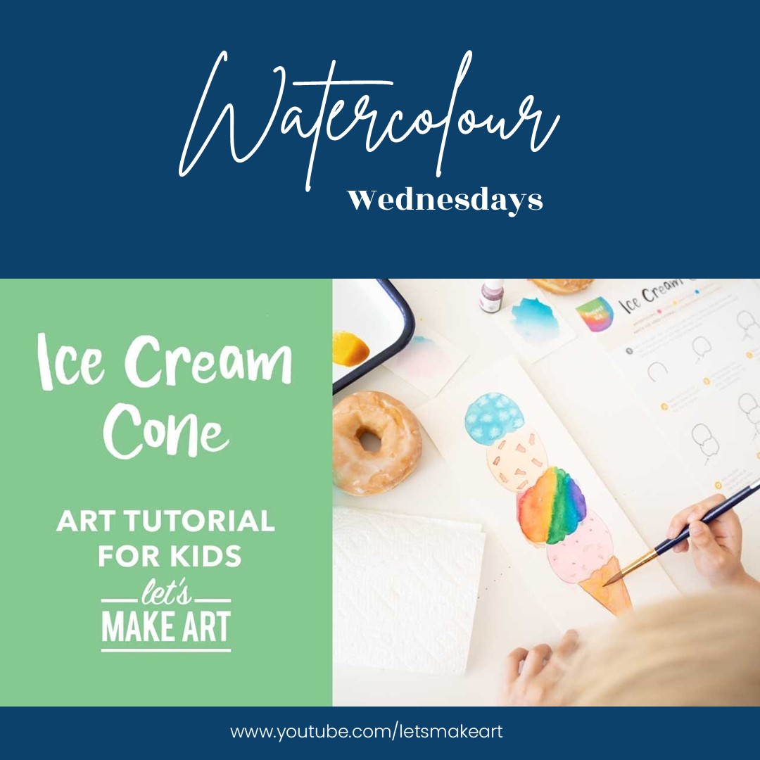 Watercolour Wednesday – Ice Cream Cone
